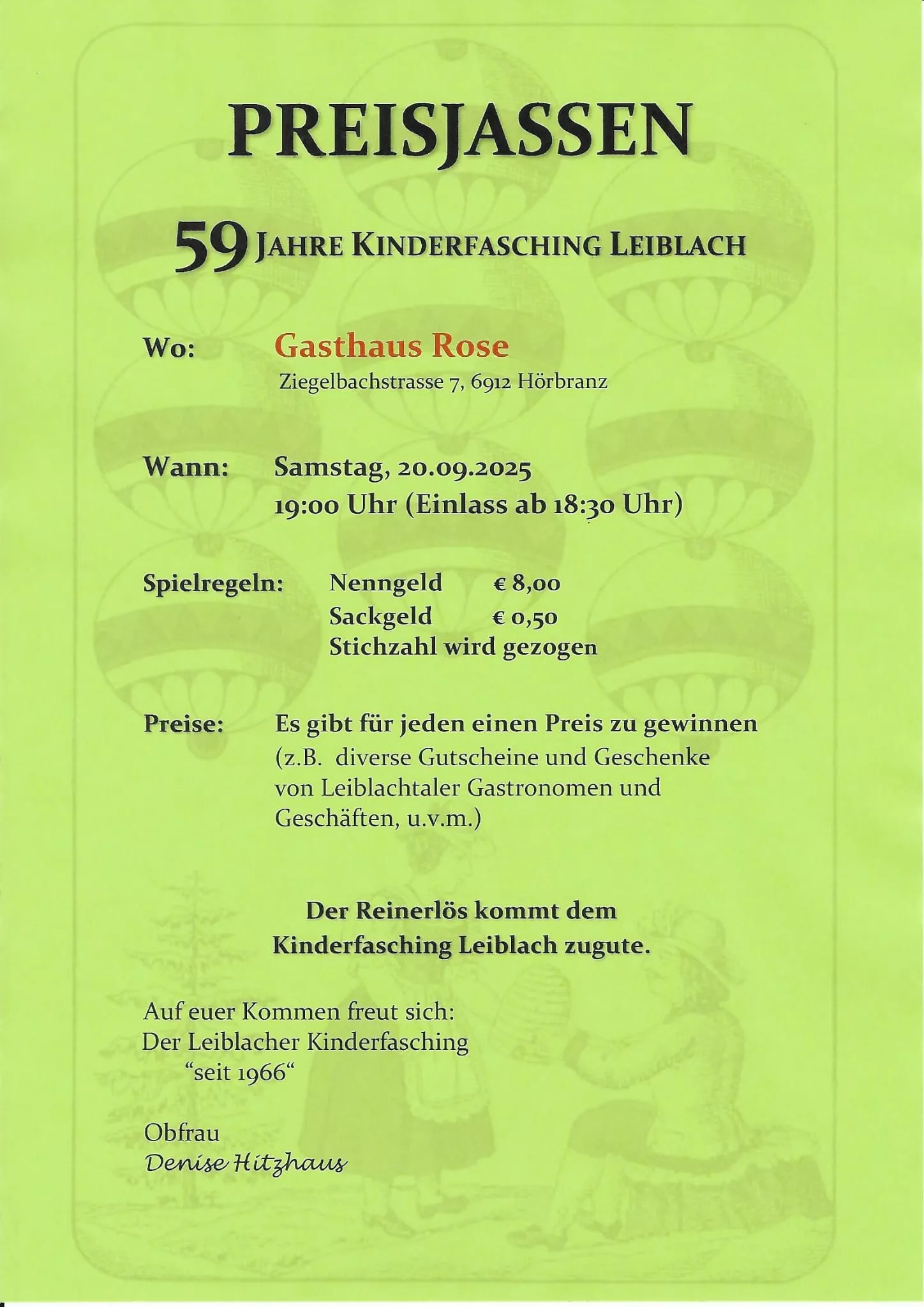 Preisjassen kinderfasching leiblach, Fetza, Gasthaus Rose in hörbranz